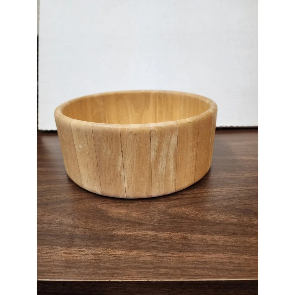 Wood Serving Bowl for Fruits or Salads Home Decor Display Bowl for Kitchen/Table